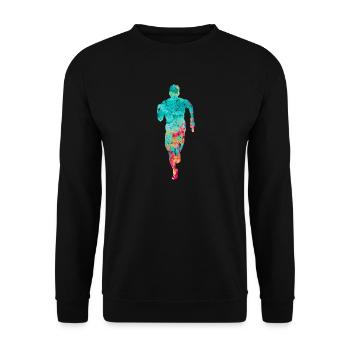 Jogging und Laufen - Unisex Pullover - Schwarz - Vorne - Alina (178cm) & Michal (187cm)