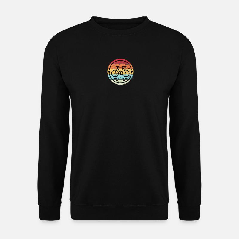 Retro Rainbow Fahrrademblem - Unisex Pullover - Schwarz