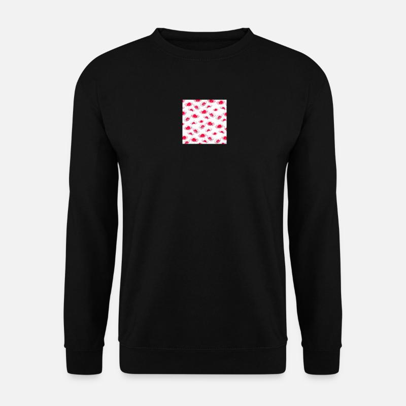 japanisches Blumenmuster, Spinnen lilien muster - Unisex Pullover - Schwarz