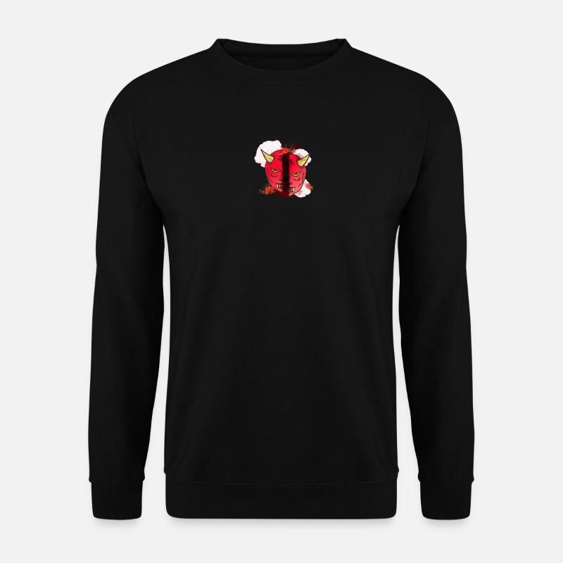 spinnen lilien, oni maske hälften - Unisex Pullover - Schwarz