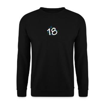 alltag, 18 bunte luftschlangen - Unisex Pullover - Schwarz - Vorne - Alina (178cm) & Michal (187cm)