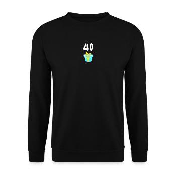 geschenk, 40 geschenkbox - Unisex Pullover - Schwarz - Vorne - Alina (178cm) & Michal (187cm)