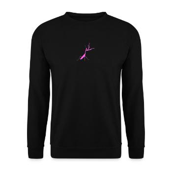 Gottesanbeterin pink - Unisex Pullover - Schwarz - Vorne - Alina (178cm) & Michal (187cm)
