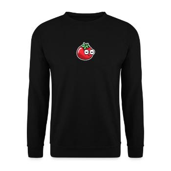 Tomato with face - Unisex Sweatshirt - black - Front - Alina (178cm) & Michal (187cm)