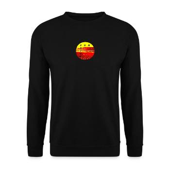SunShine Fire Sunset Summer Sun Fire - Unisex Sweatshirt - black - Front - Alina (178cm) & Michal (187cm)