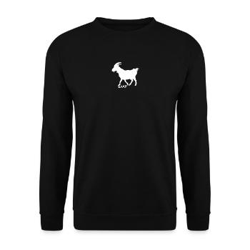 Chèvre G.O.A.T.  blanc - Sweat-shirt Unisexe - noir - Devant - Alina (178cm) & Michal (187cm)