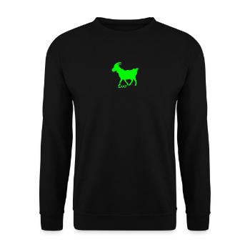 Chèvre vert fluo - Sweat-shirt Unisexe - noir - Devant - Alina (178cm) & Michal (187cm)