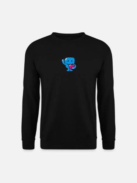 monster with heart - monster mit herz - Unisex Pullover - Schwarz