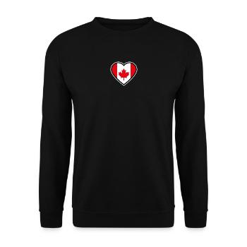 kanada flagge herz - Unisex Pullover - Schwarz - Vorne - Alina (178cm) & Michal (187cm)