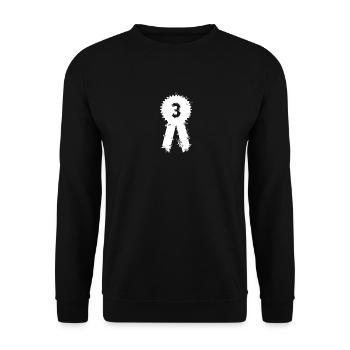 Medaille Platz 3 - Unisex Pullover - Schwarz - Vorne - Alina (178cm) & Michal (187cm)