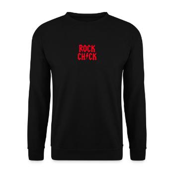 Rock Chick Hard Rock Rock Music girl Heavy Metal - Unisex Sweatshirt - black - Front - Alina (178cm) & Michal (187cm)