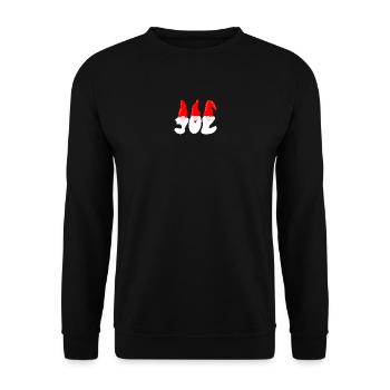 Santa – Christmas - Unisex Sweatshirt - black - Front - Alina (178cm) & Michal (187cm)