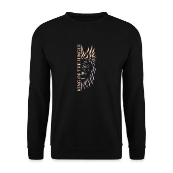 King of the jungle - Unisex Sweatshirt - black - Front - Alina (178cm) & Michal (187cm)