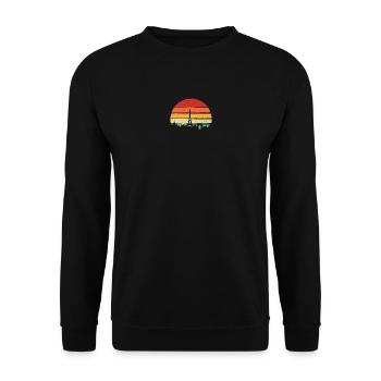 Sunset Eiffel Tower - Unisex Sweatshirt - black - Front - Alina (178cm) & Michal (187cm)