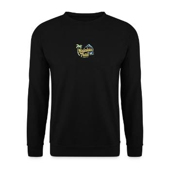 Kalalau Trail Hawaii Logo Design - Unisex Pullover - Schwarz - Vorne - Alina (178cm) & Michal (187cm)