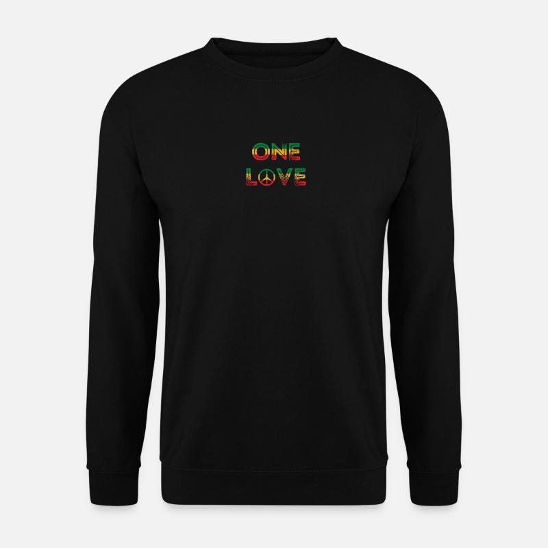 One Love Reggae Peace - Unisex Pullover - Schwarz