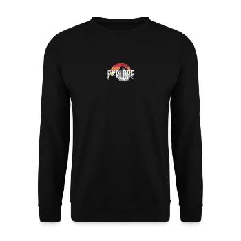 Explore Mountain Sunset Emblem - Unisex Sweatshirt - black - Front - Alina (178cm) & Michal (187cm)