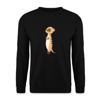 Mongoose Meerkat - Unisex Sweatshirt - black - Front - Alina (178cm) & Michal (187cm)