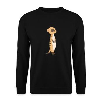 Sweet Meerkat - Unisex Sweatshirt - black - Front - Alina (178cm) & Michal (187cm)