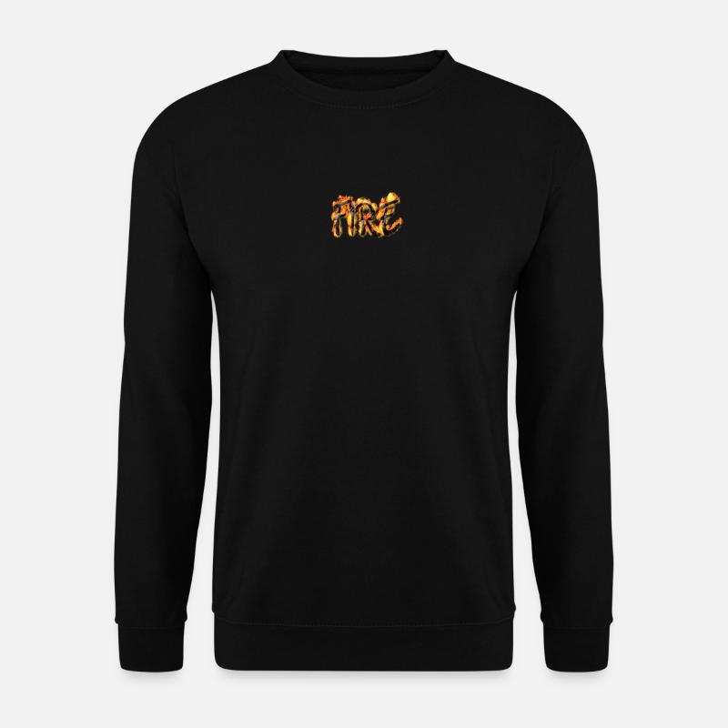 Feuer-Design - Unisex Pullover - Schwarz