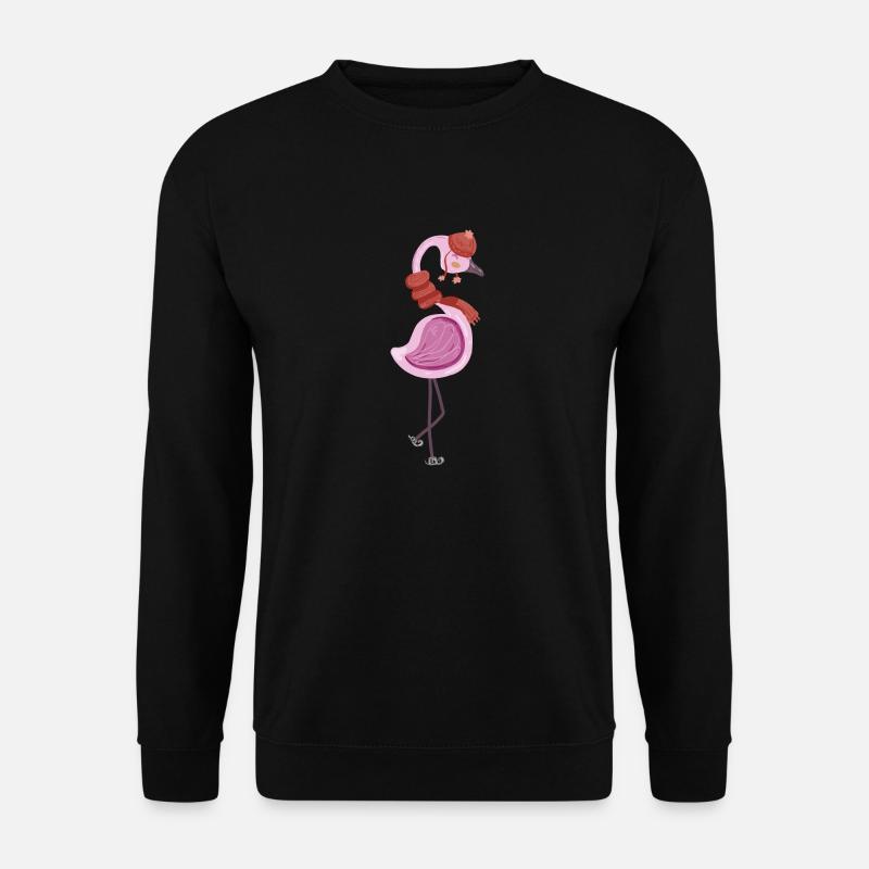 Flamingo Winter Weihnachten - Unisex Pullover - Schwarz