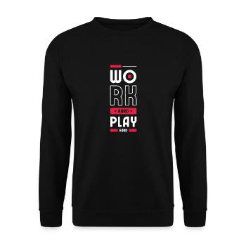 Travaille dur - Sweat-shirt Unisexe - noir - Devant - Alina (178cm) & Michal (187cm)