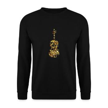 YellowInBolle Violine - Unisex Pullover - Schwarz - Vorne - Alina (178cm) & Michal (187cm)
