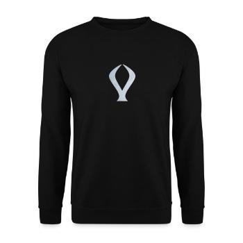 horn - Unisex Sweatshirt - black - Front - Alina (178cm) & Michal (187cm)