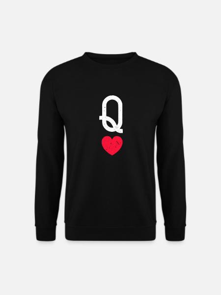 Queen of heart Card player - Unisex Sweatshirt - black