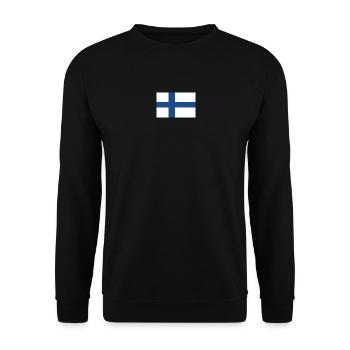 Finnish Flag - Unisex Sweatshirt - black - Front - Alina (178cm) & Michal (187cm)
