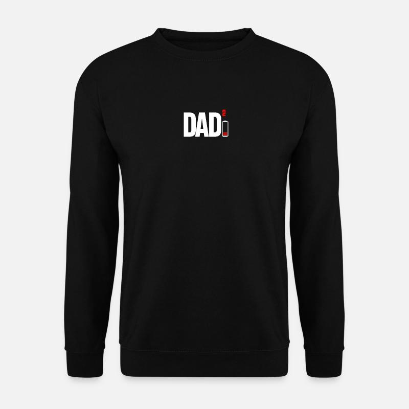Dad Power Squared Battery Icon - Unisex Sweatshirt - black