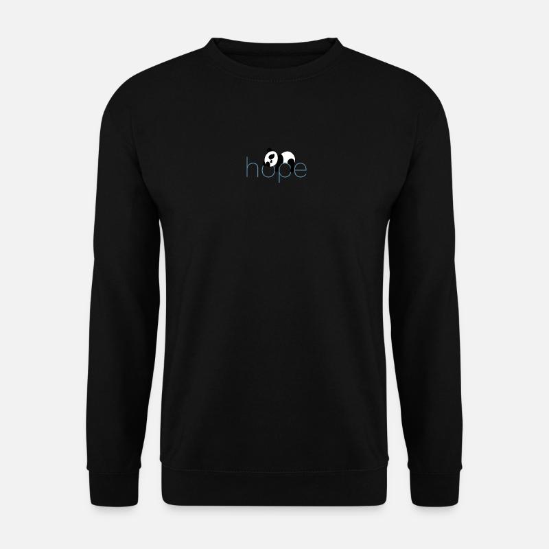 Hoffnung in Pandas - Unisex Pullover - Schwarz