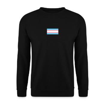 Transgender Pride Flag - Unisex Sweatshirt - black - Front - Alina (178cm) & Michal (187cm)