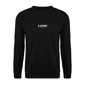 Spruch - Landei mit Leidenschaft/ Landwirt - Unisex Pullover - Schwarz - Vorne - Alina (178cm) & Michal (187cm)