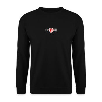 Ein Herz für Rap - Unisex Pullover - Schwarz - Vorne - Alina (178cm) & Michal (187cm)