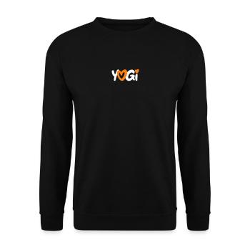 Yoga Yogi Heart Meditation Fan Love Namaste Om - Unisex Sweatshirt - black - Front - Alina (178cm) & Michal (187cm)