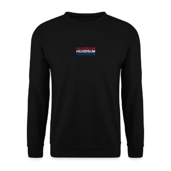 HILVERSUM Netherlands Niederlande Flagge - Unisex Pullover - Schwarz - Vorne - Alina (178cm) & Michal (187cm)