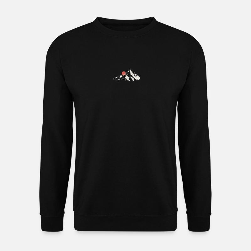 Sonnenaufgang Bergsilhouette - Unisex Pullover - Schwarz