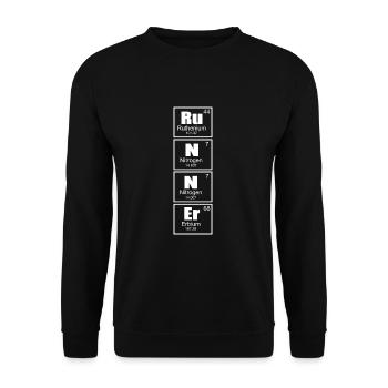 Marathon Marathonläufer - Unisex Pullover - Schwarz - Vorne - Alina (178cm) & Michal (187cm)