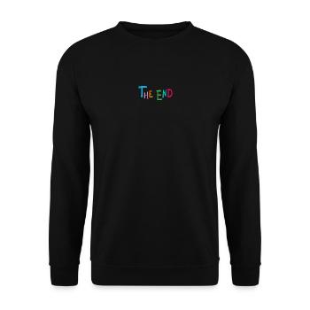 The End: Multicolour Playful Typography - Unisex Sweatshirt - black - Front - Alina (178cm) & Michal (187cm)