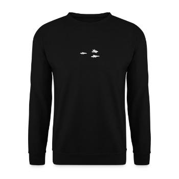 Clouds White - Unisex Sweatshirt - black - Front - Alina (178cm) & Michal (187cm)