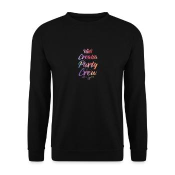 Croatia Party Crew Colorful - Unisex Sweatshirt - black - Front - Alina (178cm) & Michal (187cm)