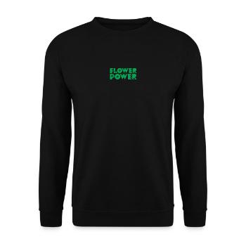 FLOWER POWER - Unisex Sweatshirt - black - Front - Alina (178cm) & Michal (187cm)