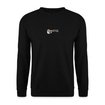 Gitarre Symbol musician Musiker Musik Logo Band - Unisex Pullover - Schwarz - Vorne - Alina (178cm) & Michal (187cm)
