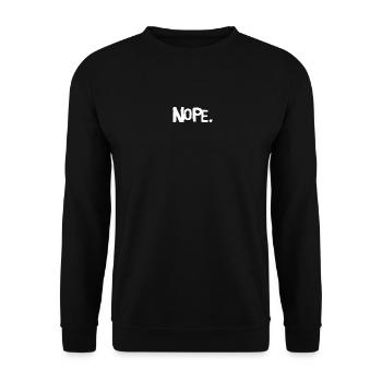 Nope Lettering - Pas d’icône de dictons drôles - Sweat-shirt Unisexe - noir - Devant - Alina (178cm) & Michal (187cm)