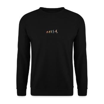 Rétro Football Evolution Dessins Drôles Fan De L’équipe - Sweat-shirt Unisexe - noir - Devant - Alina (178cm) & Michal (187cm)
