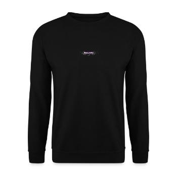 MELANIE lettering with decorative lines - Unisex Sweatshirt - black - Front - Alina (178cm) & Michal (187cm)