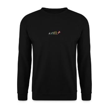 Retro Evolution Handball Icon Couleurs Sports Logo - Sweat-shirt Unisexe - noir - Devant - Alina (178cm) & Michal (187cm)