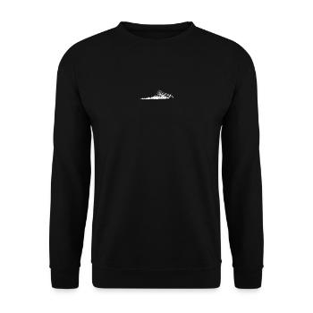 Kompass Bergkamm Silhouette - Unisex Pullover - Schwarz - Vorne - Alina (178cm) & Michal (187cm)
