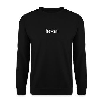 howsit - Unisex Sweatshirt - black - Front - Alina (178cm) & Michal (187cm)